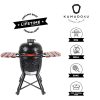 Kamado4u NEO CLASSIC Meater kerámia grill fekete állványos 