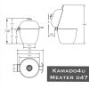 Kamado4u NEO CLASSIC Meater kerámia grill fekete állványos 